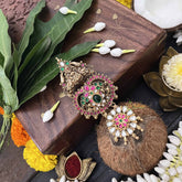 Vriksham Peacock & Lakshmi Design 1 Gram Gold Jad Billai-G20326